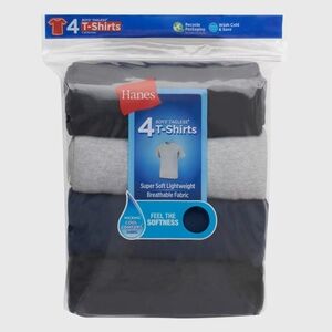 Hanes Boys' 4pk Crew Neck Tagless T-Shirt/Undershirt